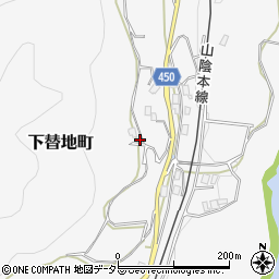 京都府綾部市下替地町（大迫）周辺の地図