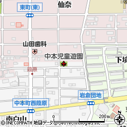 中本児童遊園周辺の地図
