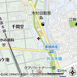 愛知県一宮市丹陽町多加木浅間堂周辺の地図
