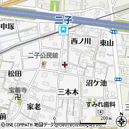 愛知県一宮市萩原町萩原大日2845周辺の地図