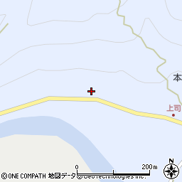 京都府南丹市美山町上司水舟周辺の地図