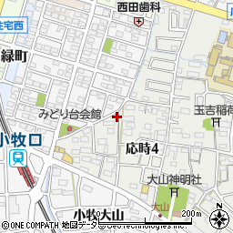 愛知県小牧市応時4丁目30周辺の地図
