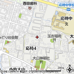 愛知県小牧市応時4丁目16周辺の地図