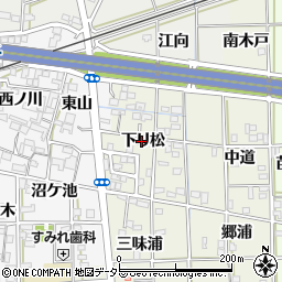 愛知県一宮市萩原町河田方下り松周辺の地図