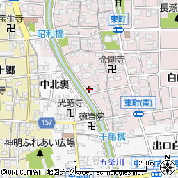 愛知県岩倉市東町東市場屋敷364周辺の地図