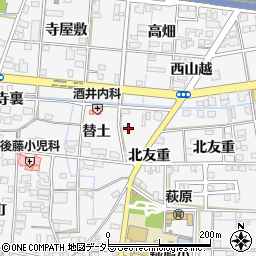 愛知県一宮市萩原町萩原替土61-1周辺の地図