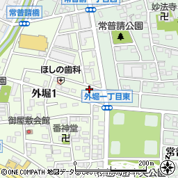 愛知県小牧市外堀1丁目48周辺の地図