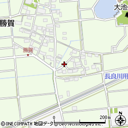 岐阜県海津市平田町勝賀1222周辺の地図