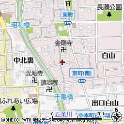 愛知県岩倉市東町東市場屋敷361周辺の地図