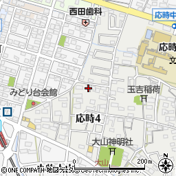 愛知県小牧市応時4丁目10周辺の地図