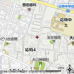 愛知県小牧市応時4丁目15周辺の地図