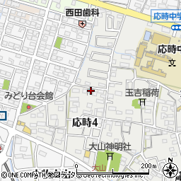 愛知県小牧市応時4丁目12周辺の地図