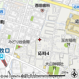 愛知県小牧市応時4丁目1周辺の地図