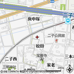 愛知県一宮市萩原町萩原松田47周辺の地図