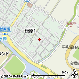 〒522-0002 滋賀県彦根市松原町の地図