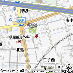愛知県一宮市萩原町萩原県周辺の地図