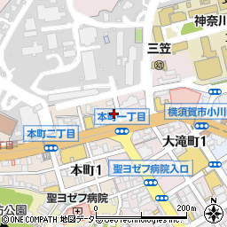 タイムズ横須賀本町第５駐車場周辺の地図