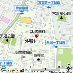 愛知県小牧市外堀1丁目41周辺の地図