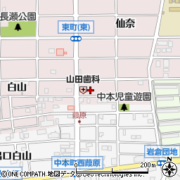 愛知県岩倉市東町（仙奈）周辺の地図