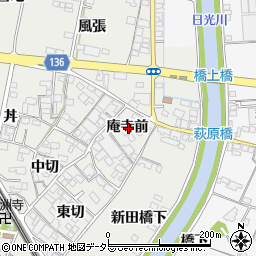 愛知県一宮市明地庵寺前周辺の地図