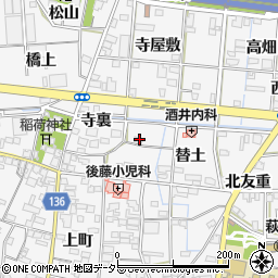 愛知県一宮市萩原町萩原替土28周辺の地図