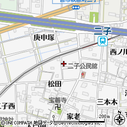 愛知県一宮市萩原町萩原松田37周辺の地図