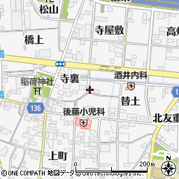 愛知県一宮市萩原町萩原替土27周辺の地図