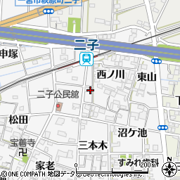 愛知県一宮市萩原町萩原大日34周辺の地図