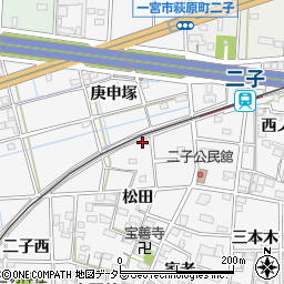 愛知県一宮市萩原町萩原松田41周辺の地図