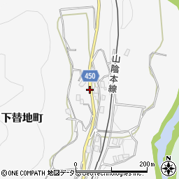 京都府綾部市下替地町（下針ノ木迫）周辺の地図