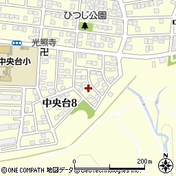 愛知県春日井市中央台8丁目7周辺の地図