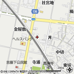 愛知県一宮市明地金屋敷84周辺の地図