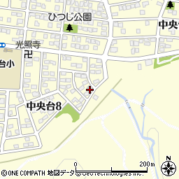 愛知県春日井市中央台8丁目8周辺の地図