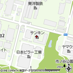 サンキン長田野工場周辺の地図