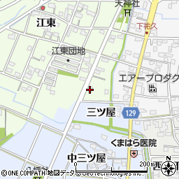 愛知県一宮市東加賀野井江東177周辺の地図