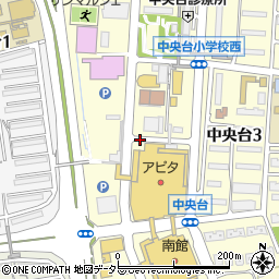 愛知県春日井市中央台2丁目周辺の地図