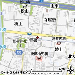 愛知県一宮市萩原町萩原替土14周辺の地図