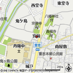 愛知県一宮市丹陽町重吉宮前周辺の地図
