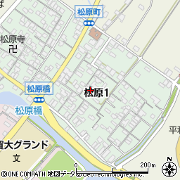 滋賀県彦根市松原周辺の地図