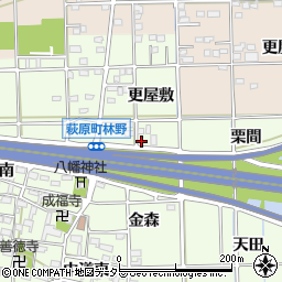 愛知県一宮市萩原町林野更屋敷22周辺の地図