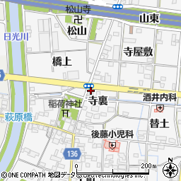 愛知県一宮市萩原町萩原替土1周辺の地図