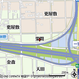 愛知県一宮市萩原町林野栗間周辺の地図