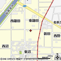 愛知県一宮市千秋町町屋東鎌田周辺の地図