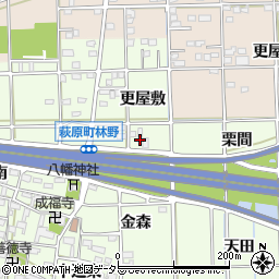 愛知県一宮市萩原町林野更屋敷21周辺の地図