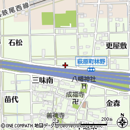 愛知県一宮市萩原町林野宮浦36周辺の地図