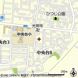 愛知県春日井市中央台8丁目4周辺の地図
