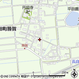 岐阜県海津市平田町勝賀1405周辺の地図