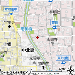 愛知県岩倉市東町東市場屋敷52周辺の地図