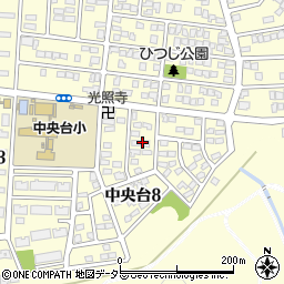 愛知県春日井市中央台8丁目5周辺の地図