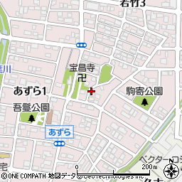 愛知県一宮市あずら周辺の地図